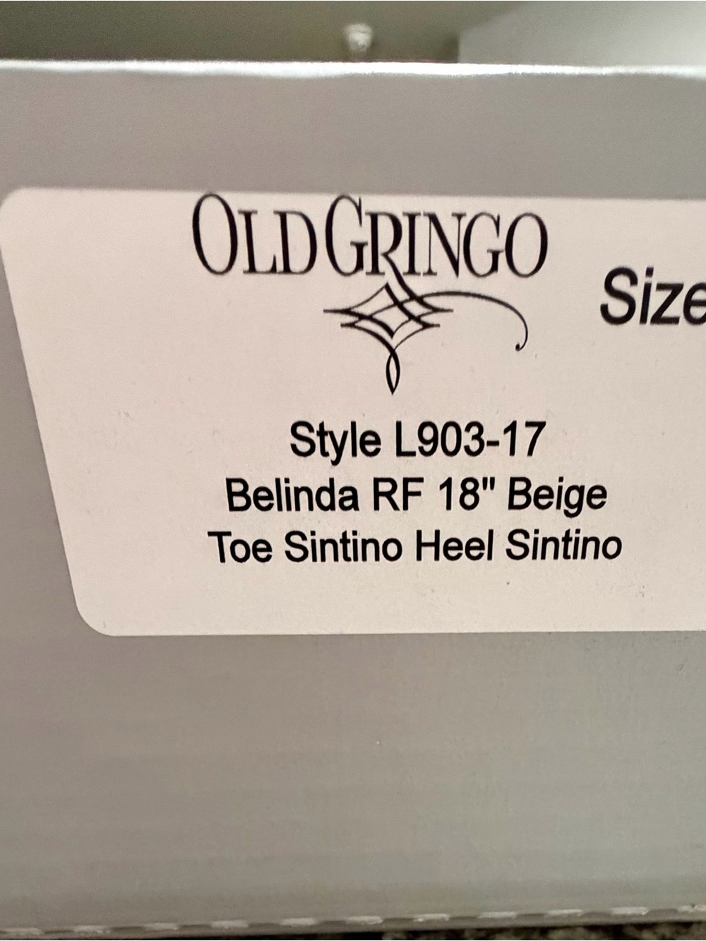 Old Gringo Beige and Black Silver Label Belinda boots relaxed fit size 9. - Picture 2 of 16